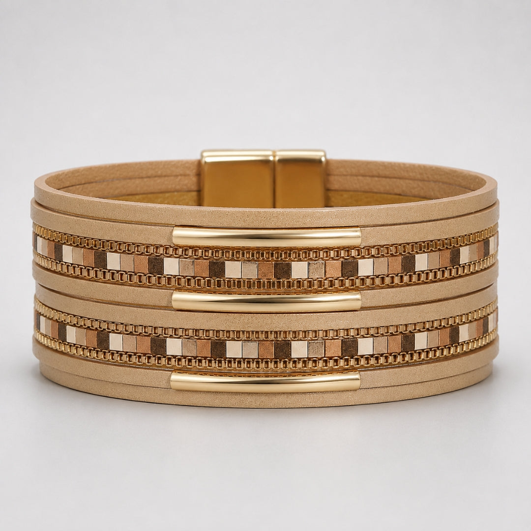 Lidiana Brown Magnetic Clasp Bracelet