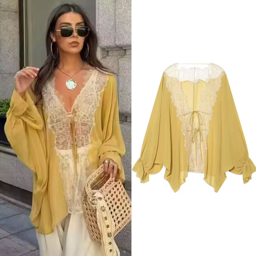 Golden Hour Lace Kimono