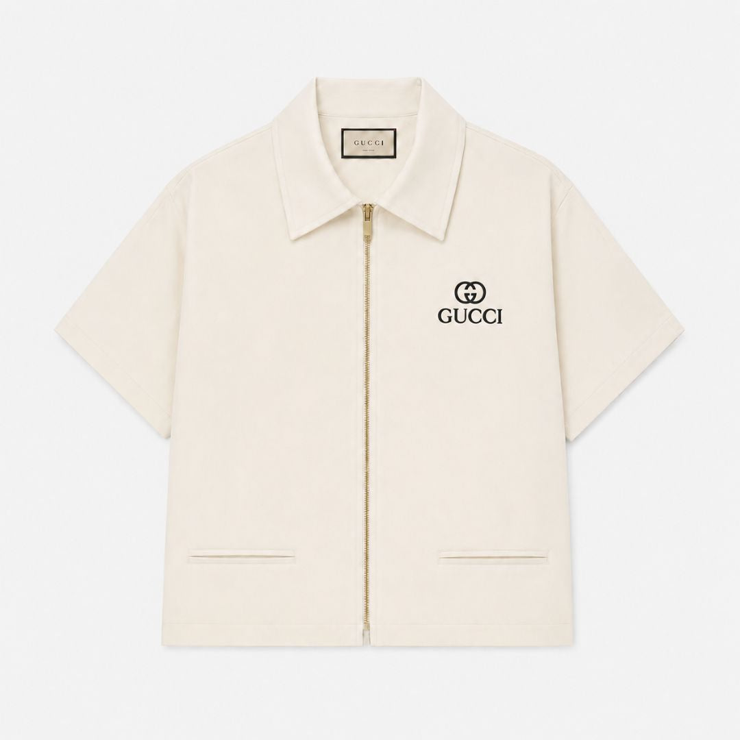 Structured Zip-Up Shirt