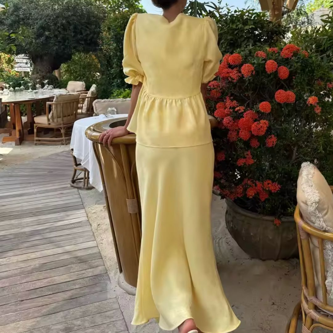 Cocoa Charm Tie-Front Maxi Dress