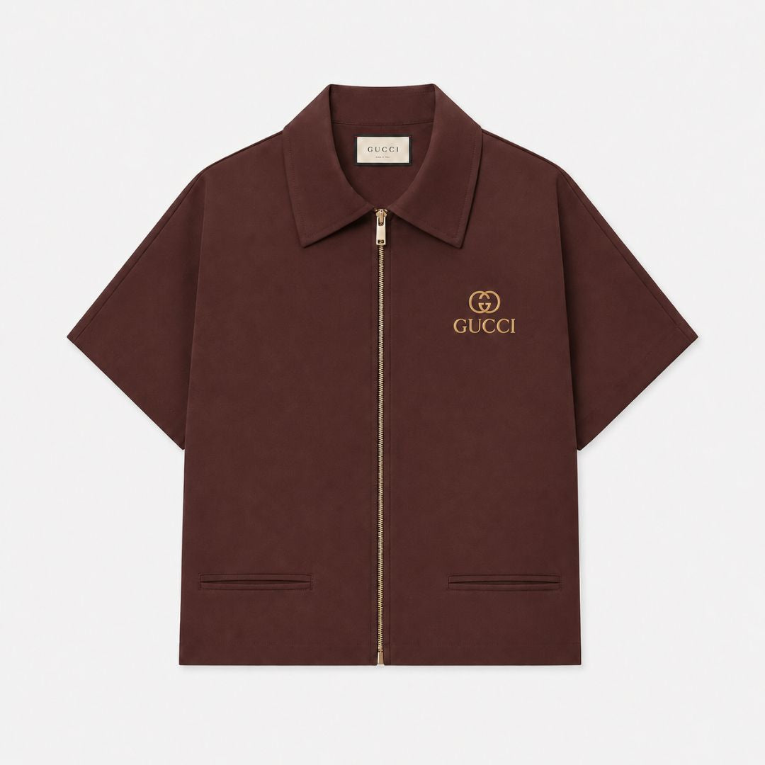 Structured Zip-Up Shirt