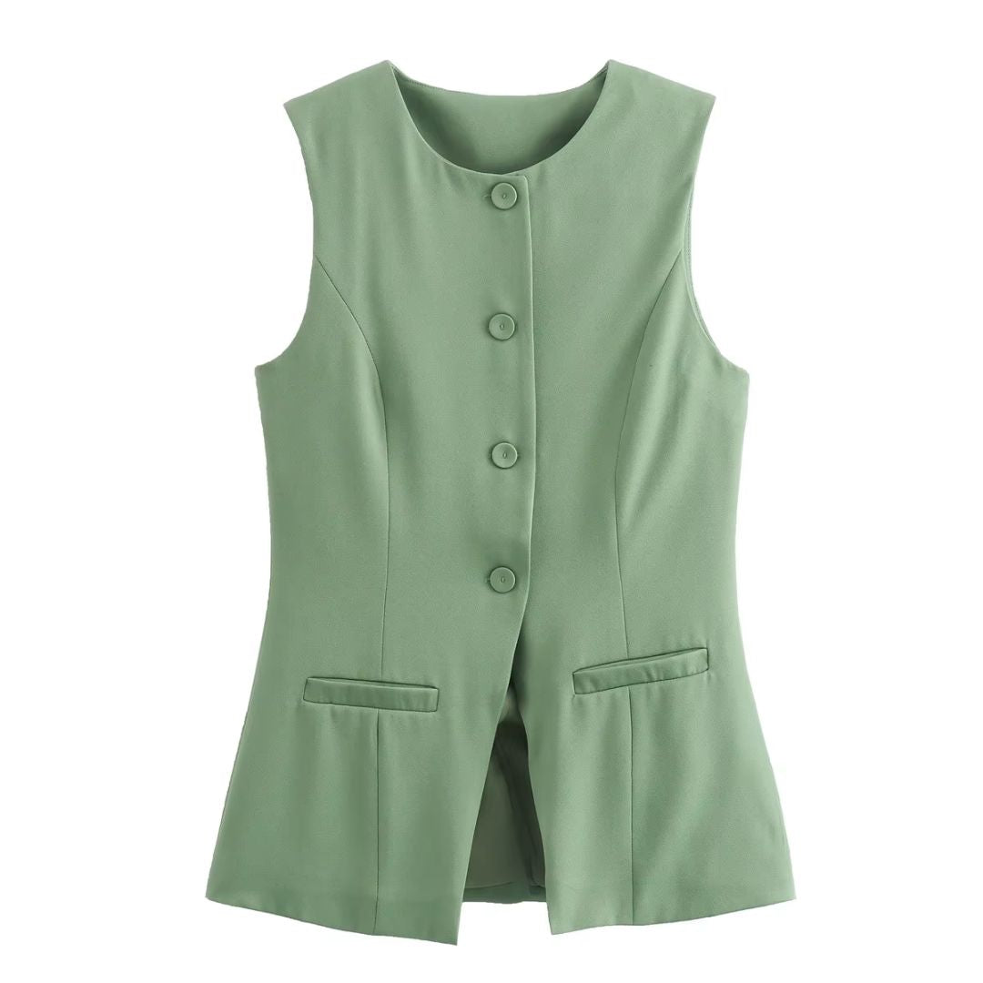 Elara Tailored Longline Vest