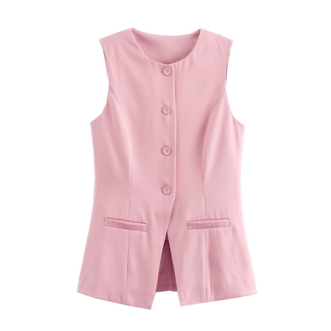 Elara Tailored Longline Vest