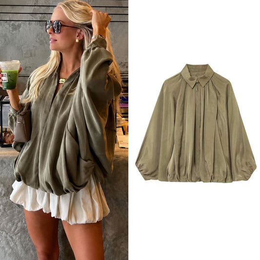 Amara Gathered Balloon Blouse