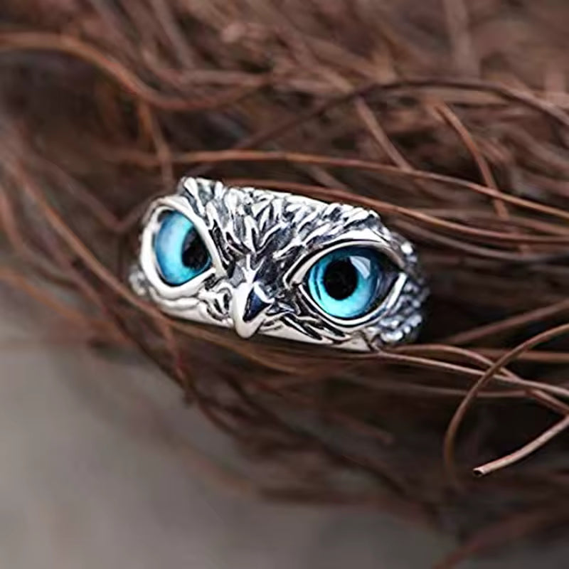 Athena’s Gaze Adjustable Owl Ring