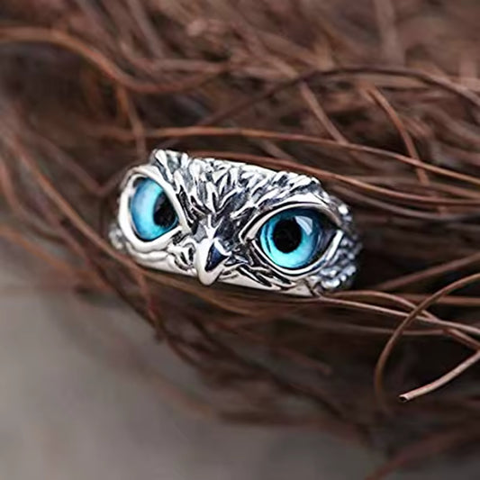Athena’s Gaze Adjustable Owl Ring