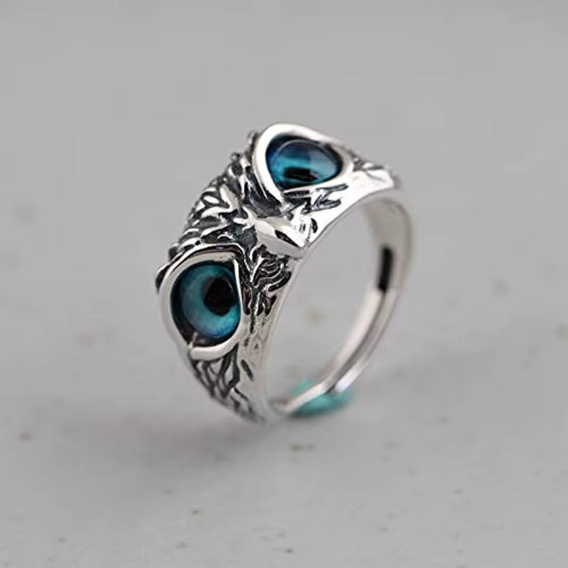 Athena’s Gaze Adjustable Owl Ring