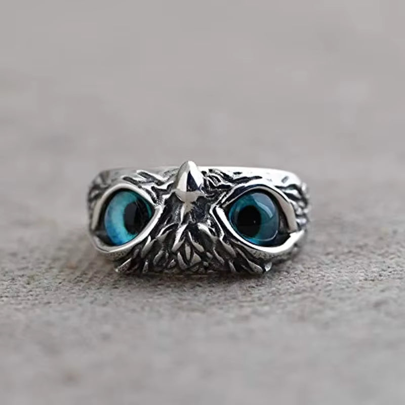 Athena’s Gaze Adjustable Owl Ring