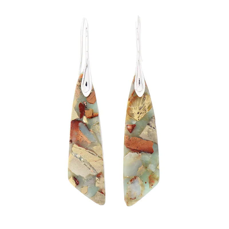 Terra Mosaic Natural Imperial Jasper Earrings