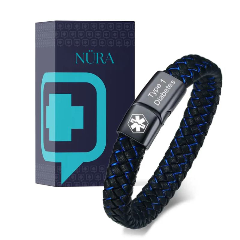 Men's Diabetes Medical Bracelet