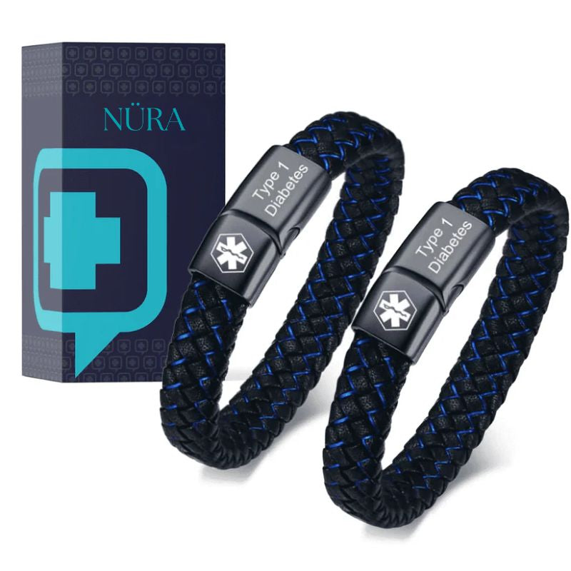 Men's Diabetes Medical Bracelet