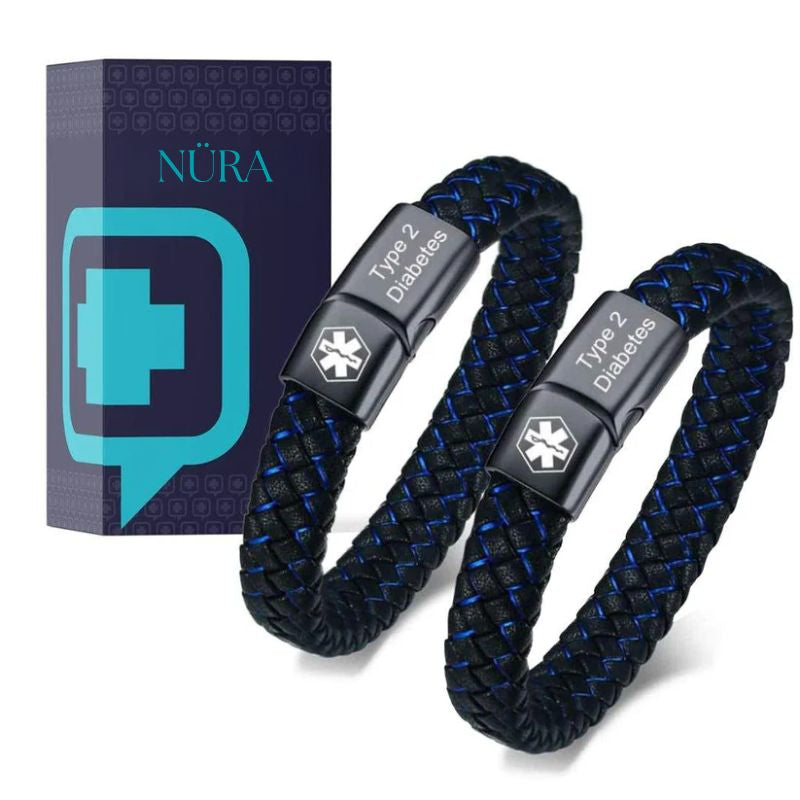 Men's Diabetes Medical Bracelet