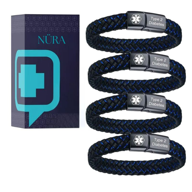 Men's Diabetes Medical Bracelet